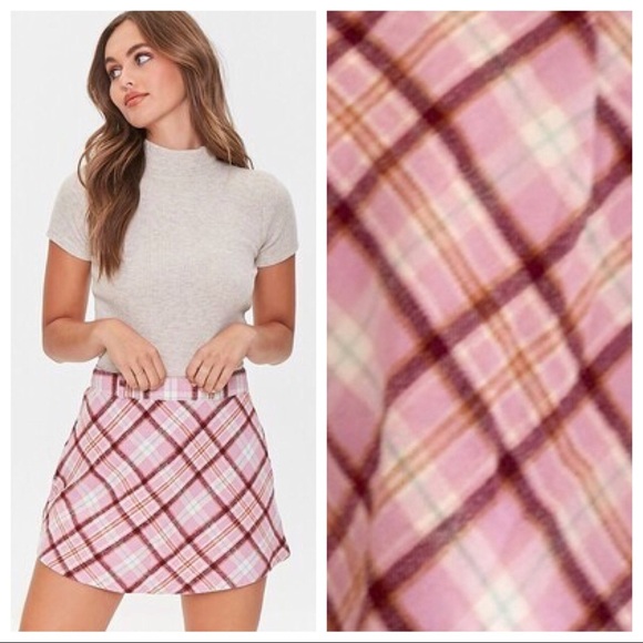 Forever 21 Dresses & Skirts - Forever 21 skirt plaid pink small